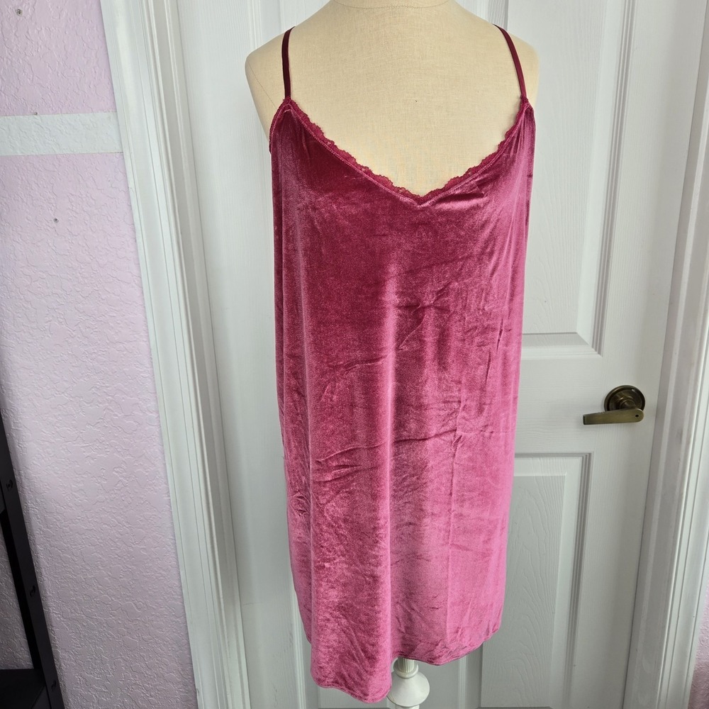 Victoria's‎ Secret Pink Crushed Velvet Nightie Slip Dress Size XL Nightgown